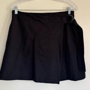 SPANX Ponte Wrap Mini Skirt / Skort - Women's Size Medium Black - New w/o Tags